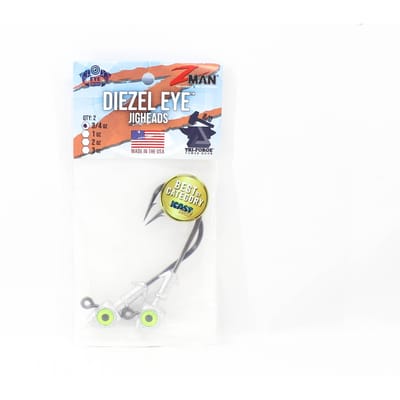 Tête plombée Zman Diezel Eye 3/4 oz 8/0 2/paquet (4267)