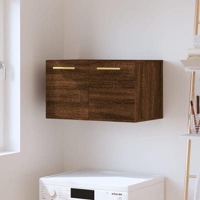 Wandkast - Opbergkast Ladekast - Spullen Opbergen - Ruimtebesparend - 60 cm - Bruin Eiken