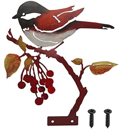 Metalen Vogel Tuindecoratie voor Buiten | Roestvrij en Charmant Design | Unieke Tuinbeelden voor Herfstdecoratie