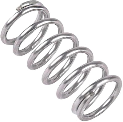 Set Compressieveren - Metalen Spiraalveren - Mechanisch Onderhoud - Roestvrij Staal - 5 stuks 80mm - Zilverkleurig