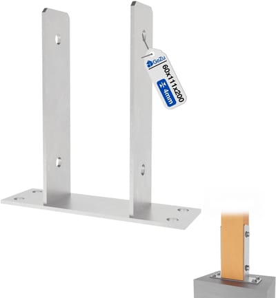 GeZu Impex U Paalhouders 111x200x50x60x4 mm Thermisch Verzinkt