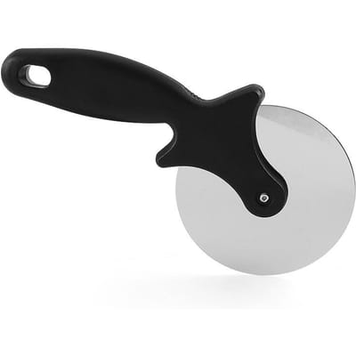 Pizzasnijders Roestvrij Staal Deegroller Snijder Pizzames Koekje Taart Rollerwiel Schaar Snijden Keukenaccessoires black