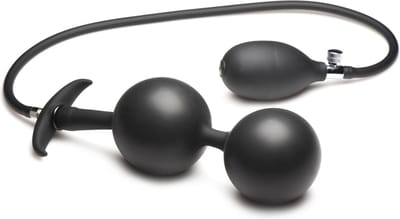 Opblaasbare Siliconen Anaal Plug - Zwart