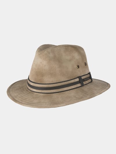 Ernesto - Katoenen fedora hoed - Beige
