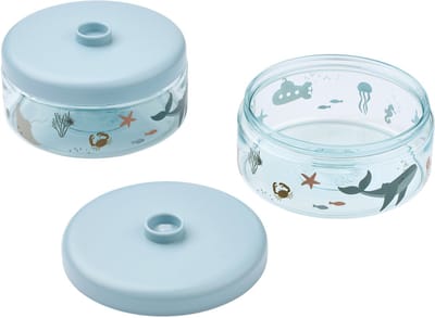 Liewood Dominique Baby Food Tritan Boxes 500 ml 2-Pack - Sea Creature / Sandy