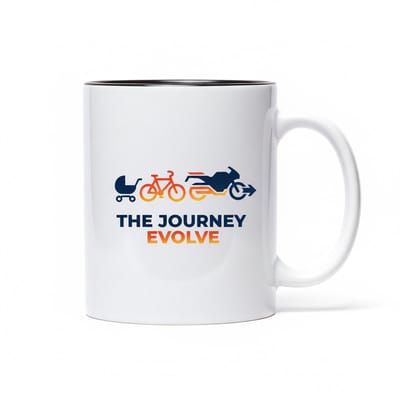 “The Journey Evolve” Mok – Levensevolutie Illustratie Koffiemok 330 ml