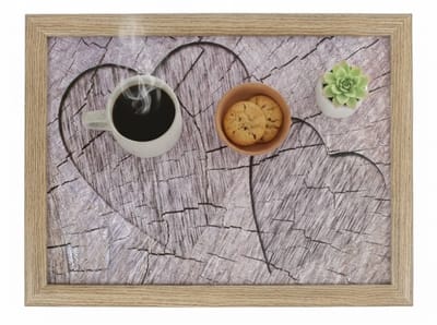 Mars & More Schootkussen Laptray - hartjes print - laptray - 43 x 33 cm - Dienblad voor op schoot