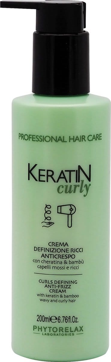 Phytorelax Krullend Haar Crème – Curly Anti-Frizz Haarcrème voor Golven en Krullen – Definieert en Temt Pluis – Zonder Siliconen – 200 ml