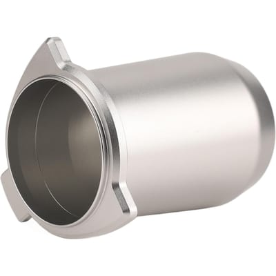 Koffiepoederbeker 54mm Aluminiumlegering Poedervoederbeker Compact Lichtgewicht Anti-spattend Koffiedoseerbeker voor Breville 8 zilver