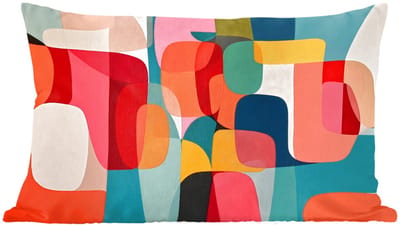 Sierkussens - Kussentjes Woonkamer - 60x40 cm - Vormen - Kleurrijk - Abstract - Vlakken