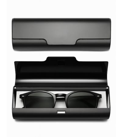 Matte Transparante Brillenkoker – 14,8 x 5,5 x 3 cm – Lichtgewicht & Duurzaam – Harde Kunststof Opbergdoos voor Brillen & Zonnebrillen – Reisetui met Krasbescherming – Zwart