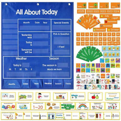 Kinderen Planning Kalender Montessori Speelgoed Parochie Leren Educatieve Tijd Activiteitenset Goede Gewoonten Trainen Spelletjes Alles Over Vandaag blue
