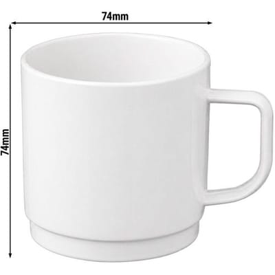 GGM Gastro (50 Stück) Polycarbonat Tee-/Kaffeetasse - 200ml - Weiß
