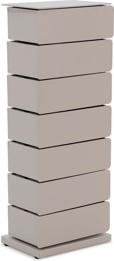 Spinder Design ladekast Joey 7 - Silky Taupe - Staal