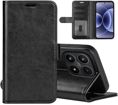 MobyDefend Hoesje - Geschikt voor Xiaomi 17 - Wallet Book Case (Sluiting Achterkant) - Zwart