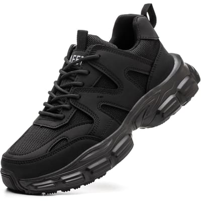 Veiligheidsschoenen voor dames Nieuwe veiligheidslaarzen met stalen neus Ademende werksneaker Lichtgewicht sportwerkschoenen Dameslaars Industrieel 42 zwart