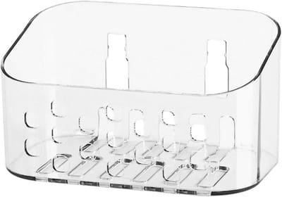 Doucheplank - Transparant - 16 x 10 x 9 cm - Zelfklevend PET Douchemandje - Voor Badkamer en Keuken