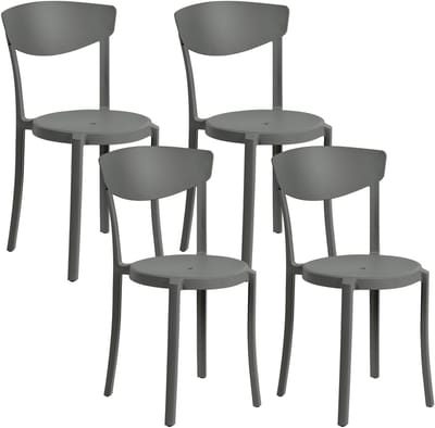 VIESTE - Tuinstoel set van 4 - Donkergrijs