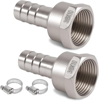 Dailygoods- Slangkoppeling 10 mm - Roestvrij staal - Slangverbinding - Afdichtingsprestaties - Duurzaam - Eenvoudige installatie
