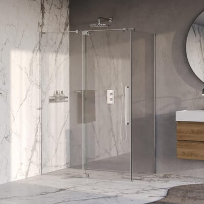 Brauer Stellar - Douchecabine met Draaideur - Helder Glas - 140x80x200 cm - Omkeerbaar - incl. Glascoating - Chroom
