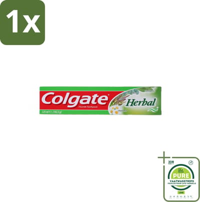 1 x Colgate - Herbal - Tandpasta - 125ml - Kruiden Tandpasta - Natuurlijke Tandpasta - Gezond Tandvlees - Tandplak Bestrijding - Frisse Adem