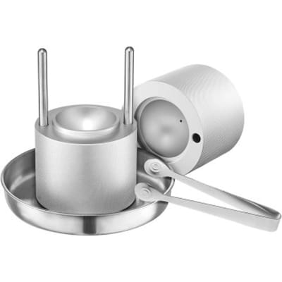 VEVOR Ice Press IJsbalmakerset 53 mm IJsbal van luchtvaartaluminium met tang en lekbak, ijsblokvorm IJsbalmaker voor whisky, cocktail, bourbon, scotch op feestjes en feestdagen