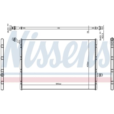 Lage-temperatuurRadiator, laadluchtRadiator NISSENS 606292