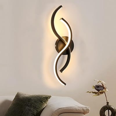 Haobosic Compact Aluminium - Wandlamp - Zwart - 41cm lengte - 15W 3000K