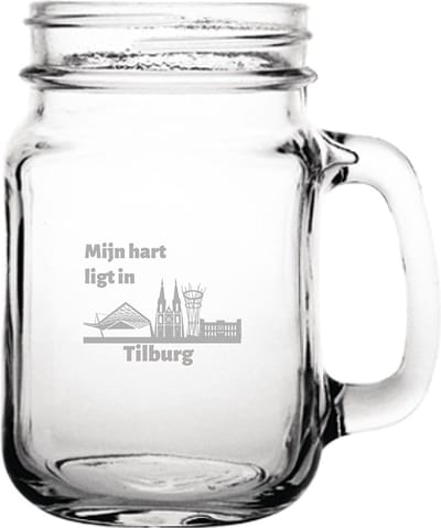 Gegraveerde Drinkglas 45cl Tilburg