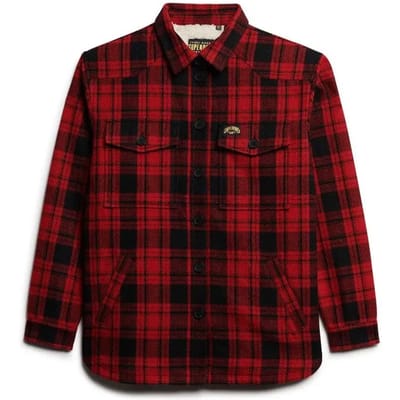 Superdry - Geruit overshirt met borgvoering - Dames - Shirts
