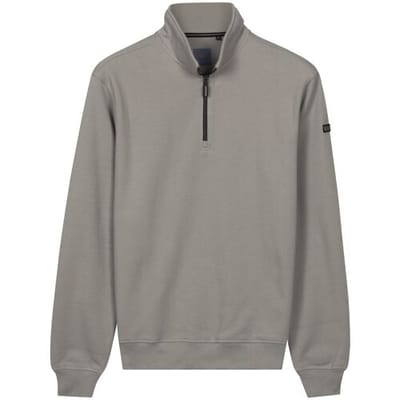 Baileys – Heren Trui – Casual Sweatshirt – Half zip Sweater - Mushroom – 613165-820