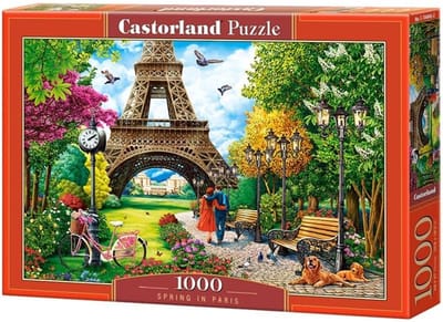 Legpuzzel 1000 stukjes - Puzzel volwassenen - Ontspannend tijdverdrijf - Gedetailleerd design - 68 x 47 cm - Parijs lente