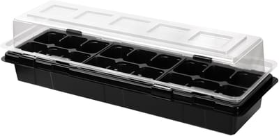Garronda Kweekset Kweekpotten met schotel - Kamerplanten – Zwart (1 stuk) - GD-VE-Greenhouse