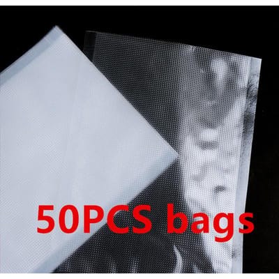 220 V/110 V Voedsel Vacuüm Sealer Gratis 10 Vacuüm Zakken Plastic Sealer Huishoudelijke Kleine Voedsel Verpakking Automatische Sealer 50PCS bags