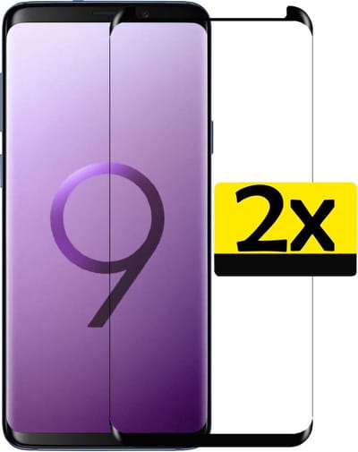 Screenprotector - Geschikt voor Samsung Galaxy S9 - 2 Stuks - Full Cover - Beschermglas - Gehard Glas - Tempered Glass - Screen Protector