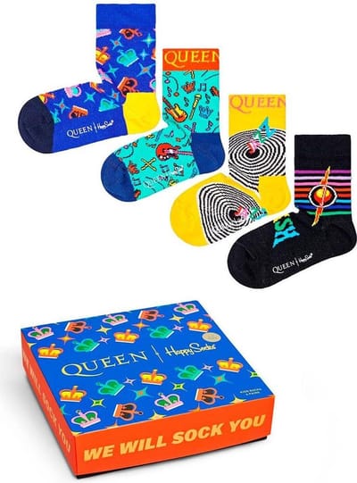Happy Socks - kids Queen giftbox 4-pack - maat 22-24