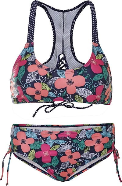 Bikini met gevlochten detail- Tropical flowers 128-134