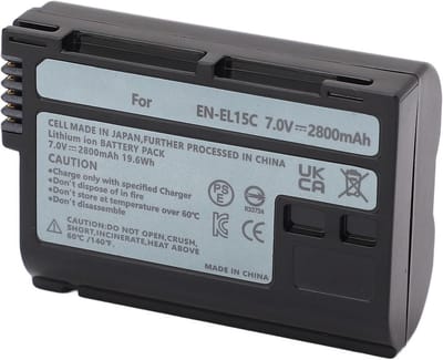 Oplaadbare Batterij voor Digitale Camera's 2800mAh - Vervangende Batterij voor Z5, Z6, Z7, D7200, D850 en meer
