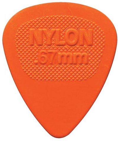 Dunlop 443-R-67 Nylon Midi-Serie Plectra 0,67 Mb Oranje Voor Elektrische Gitaar 72-Pack