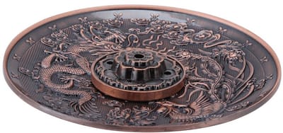 Dailygoods- Wierookhouder Vintage - Wierook Brander - FengShui Decoratie - Chinese Draak/Phoenix - Roestvrij Staal - Decoratie voor Woonkamer/Yogastudio - Wierookbrander