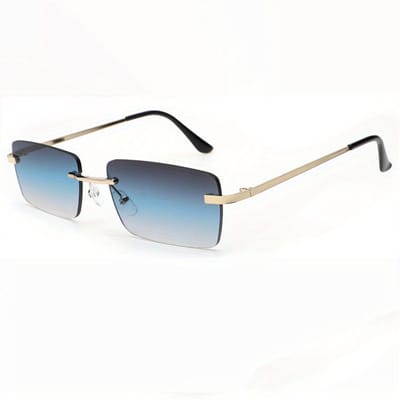 Bovista Zonnebril Voor Dames & Heren - Zonnenbrillen - Zonnenbril - Sun Glasses - Sunglasses - Techno Bril - Rave & Festival - Premium Quality - Grijs Blauw
