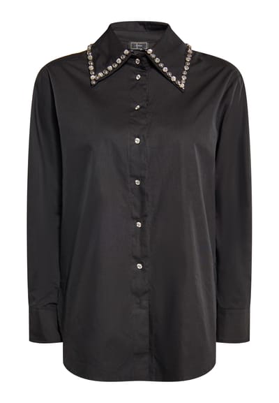 Faina overhemdblouse Dames zwart