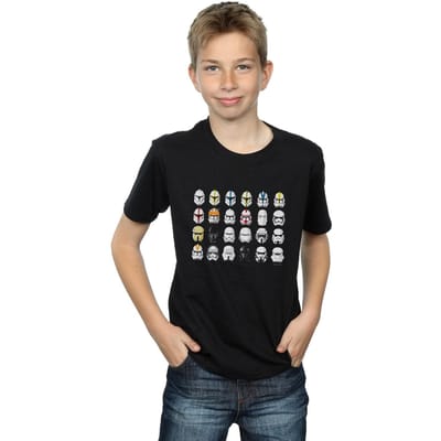 Star Wars Jongens Trooper Helmen T-shirt (Zwart)