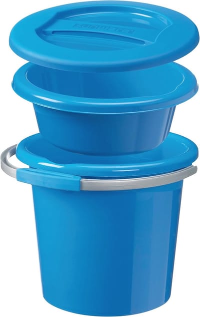 Water-Line Set met Emmer en Kom - Ideaal voor Vakantie, 5L/12L