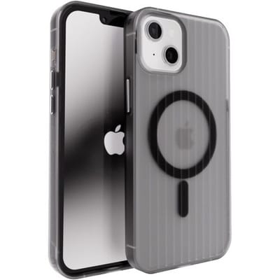 Coverzs golvende silicone TPU hoesje geschikt voor iPhone 12 - Magneet hoesje - shockproof telefoonhoesje - TPU backcover met magneetring -zwart