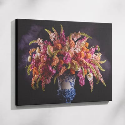 Saammp Muurcirkel Hout - Abstract - Afrikaanse Vrouw - Oranje Bloemen - Ø 80 - Wandcirkel - Wanddecoratie Cirkel - Muurdecoratie Woonkamer - Slaapkamer decoratie - Rond Schilderij