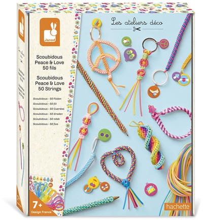 Janod - Les Ateliers Déco - Peace & Love scoubidous