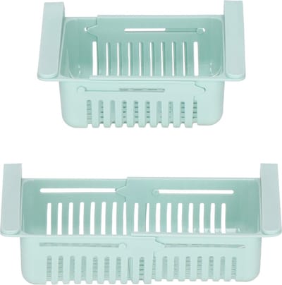 Springos Koelkast Organizer | Keuken Organizer | Lade Organizer | Verstelbaar | Mint