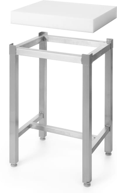 HENDI Onderstel voor hakblok – verstelbare voeten – roestvast staal – 500x400x750 mm