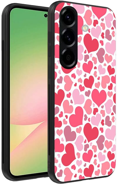 Smartphonica Telefoonhoesje Geschikt voor Samsung Galaxy A56 met Hartjes Print - Hearts Design TPU Backcover Case - Kinder Hoesje met Hartjes Design geschikt voor Samsung Galaxy A56